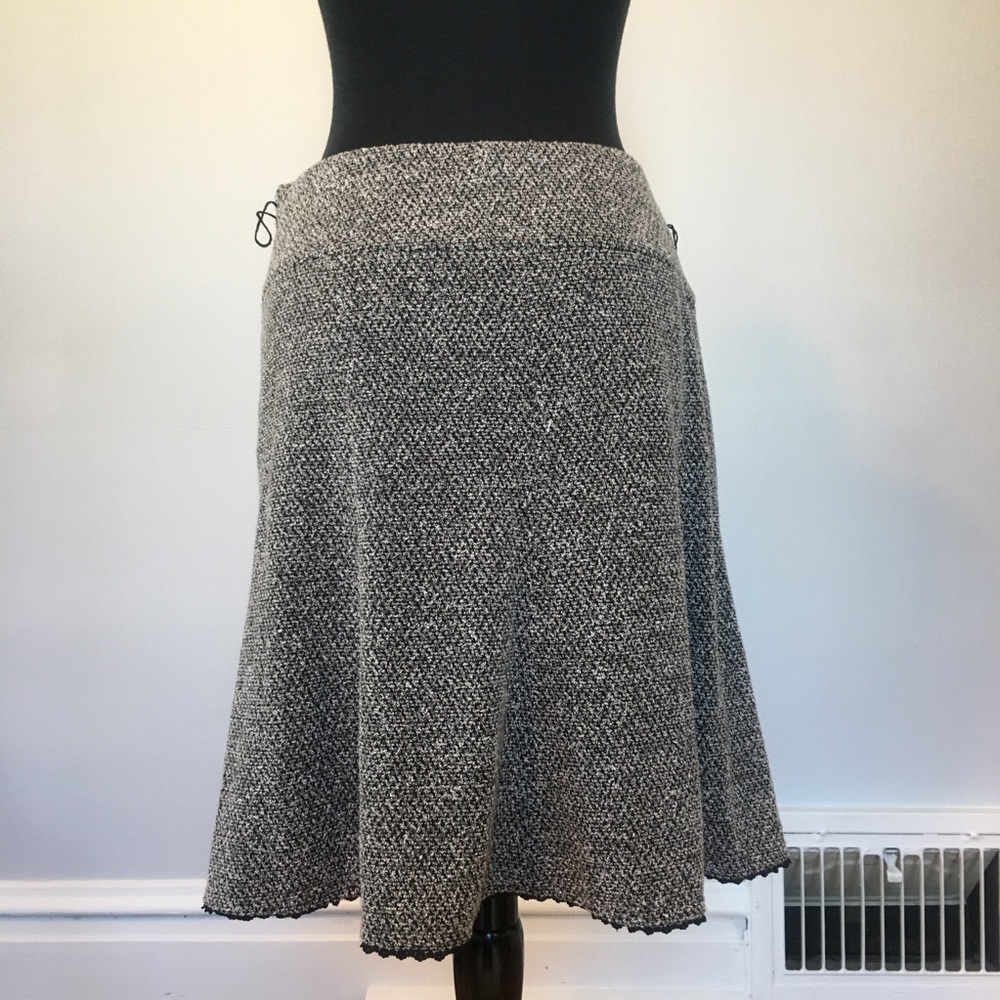 Y2K Express Black and White Skater Skirt, 10